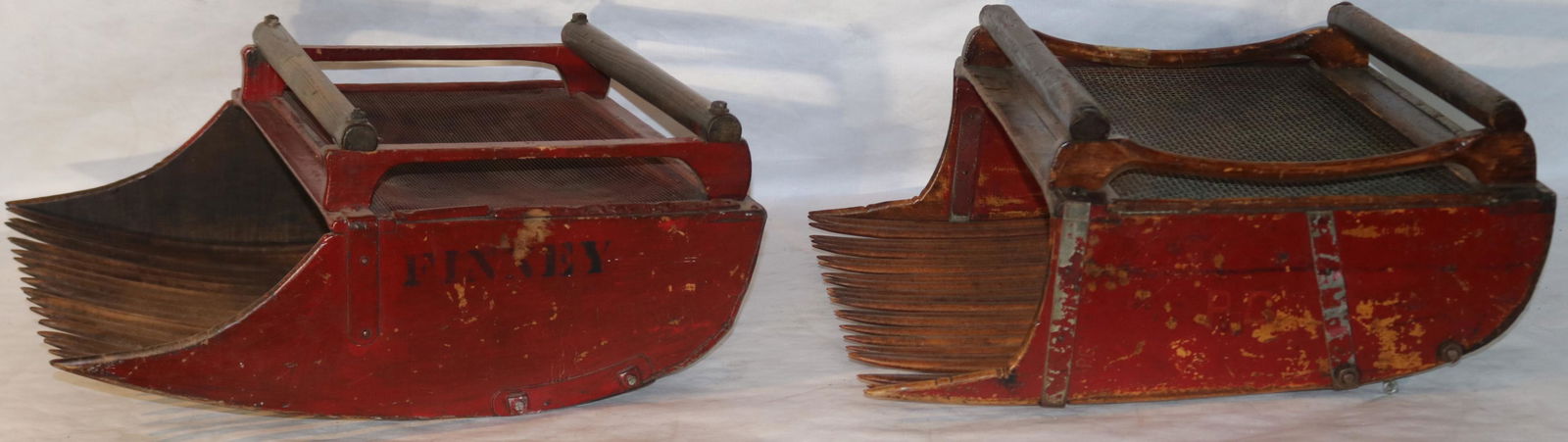 2 EARLY 20TH CENTURY CRANBERRY SCOOPS, OLD RED (1 of 6)