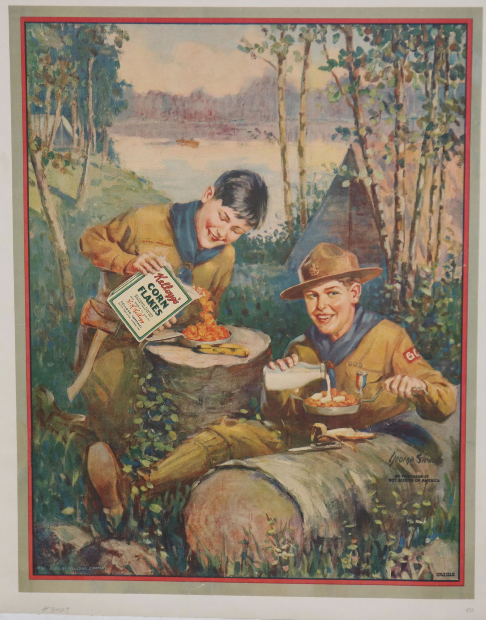TWO BOY SCOUT KELLOGG'S POSTERS. TO INCLUDE: (1 of 6)