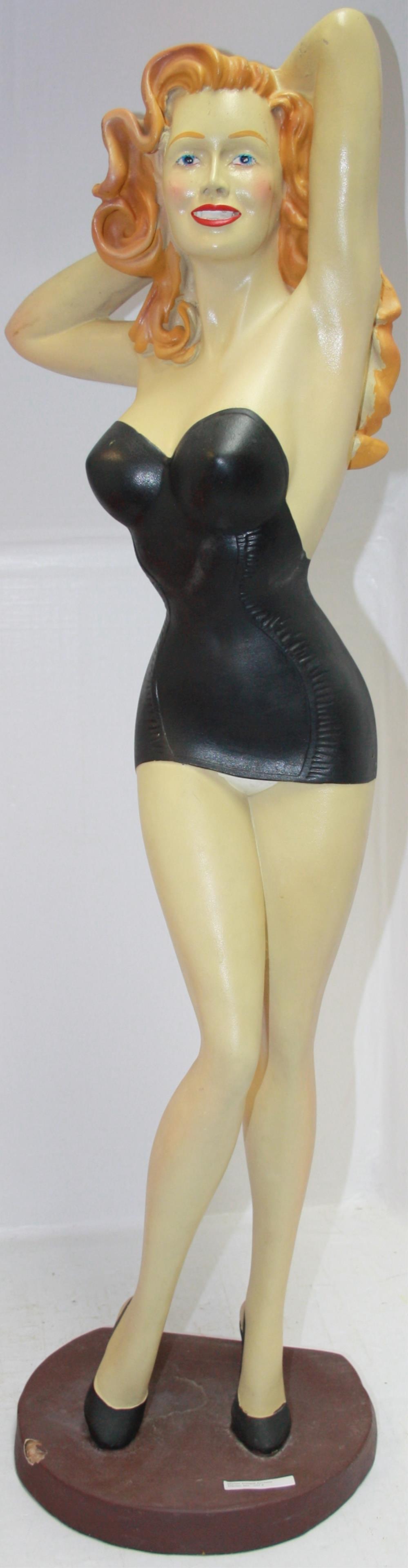 CA. 1940S PAINTED FIBERGLASS STATUE AFFIXED TO A (1 of 10)