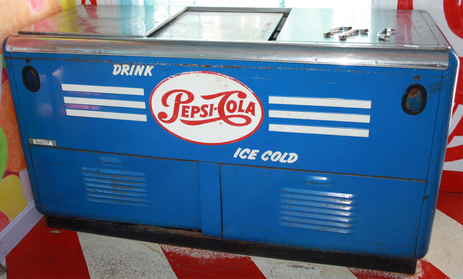 Antique pepsi cooler sale