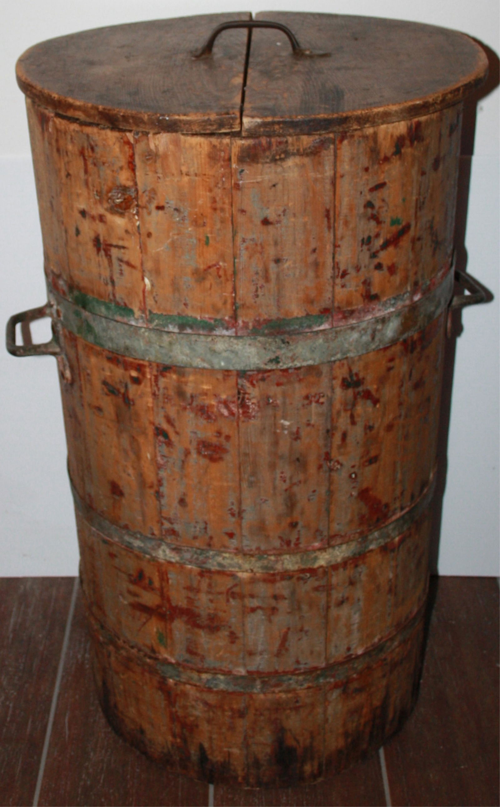 WOODEN GENERAL STORE PICKLE BARREL DATED 1948 ON (1 of 7)