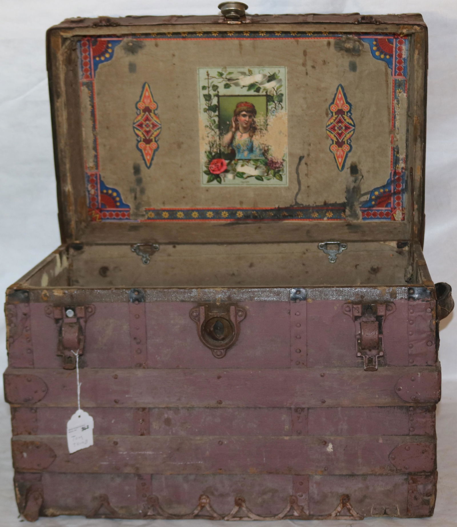 MID-19TH CENTURY MINIATURE STEAMER TRUNK SAID TO (1 of 5)