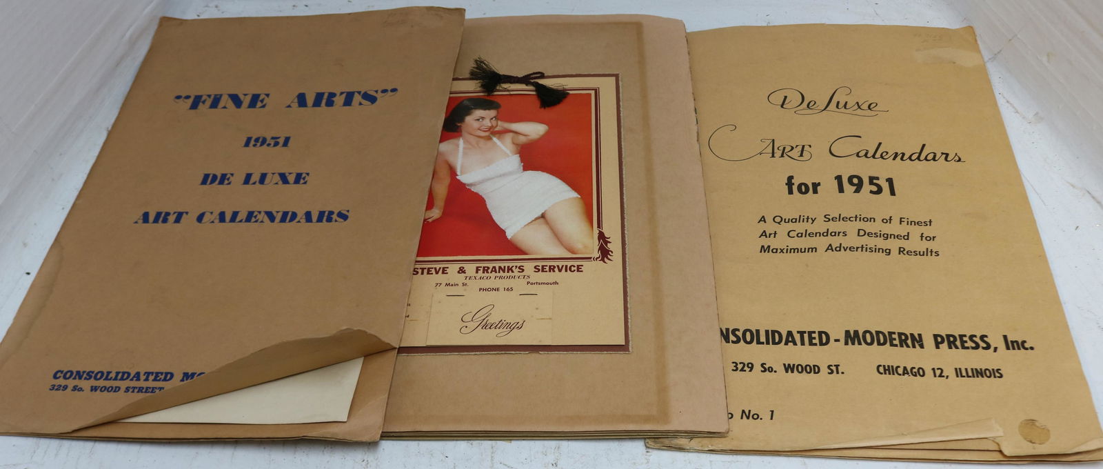 LOT OF 3 SAMPLE CALENDAR CATALOGS, TWO ARE 1951, (1 of 2)