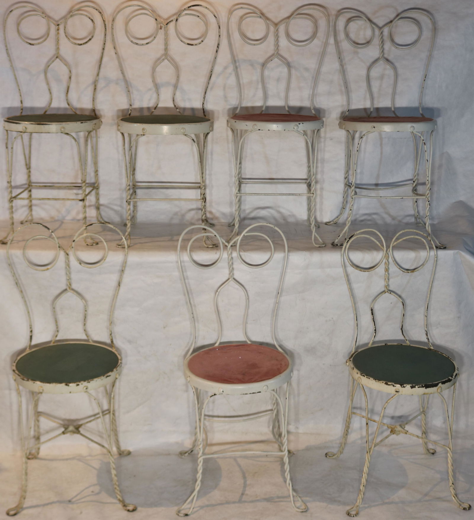 8 ICE CREAM PARLOR CHAIRS, 1920 (1 of 2)