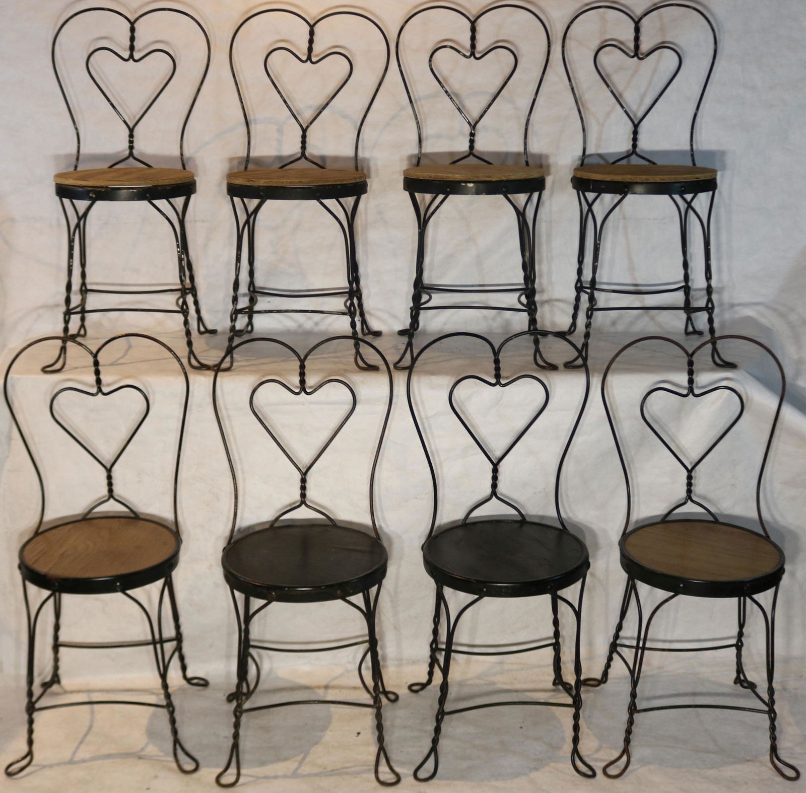 8 SIMILAR ICE CREAM PARLOR CHAIRS WITH HEART (1 of 2)