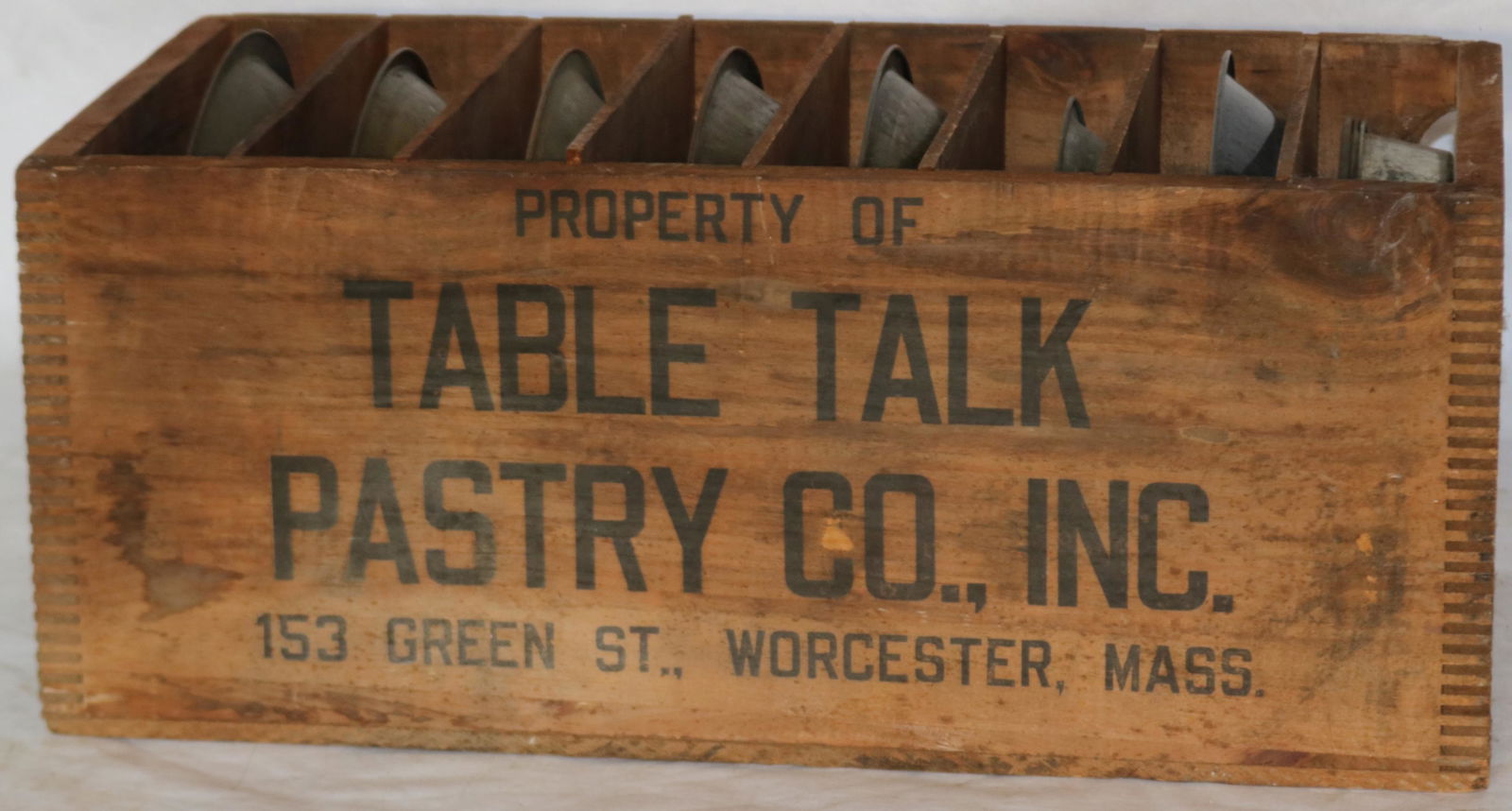 TABLE TALK PASTRY CO. INC. WOODEN ADVERTISING (1 of 3)