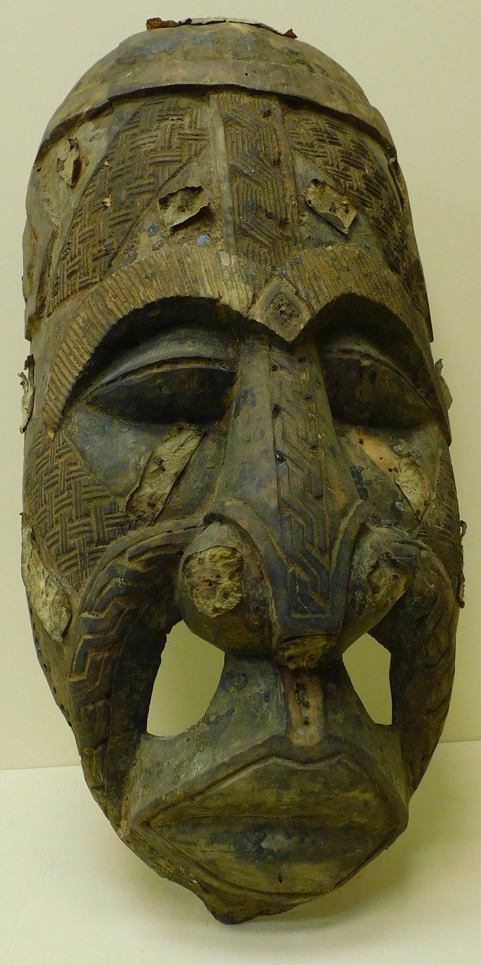 Late 19th/early 20th century large carved African: mask, Bobo people. 30" tall, approx. 14" wide.