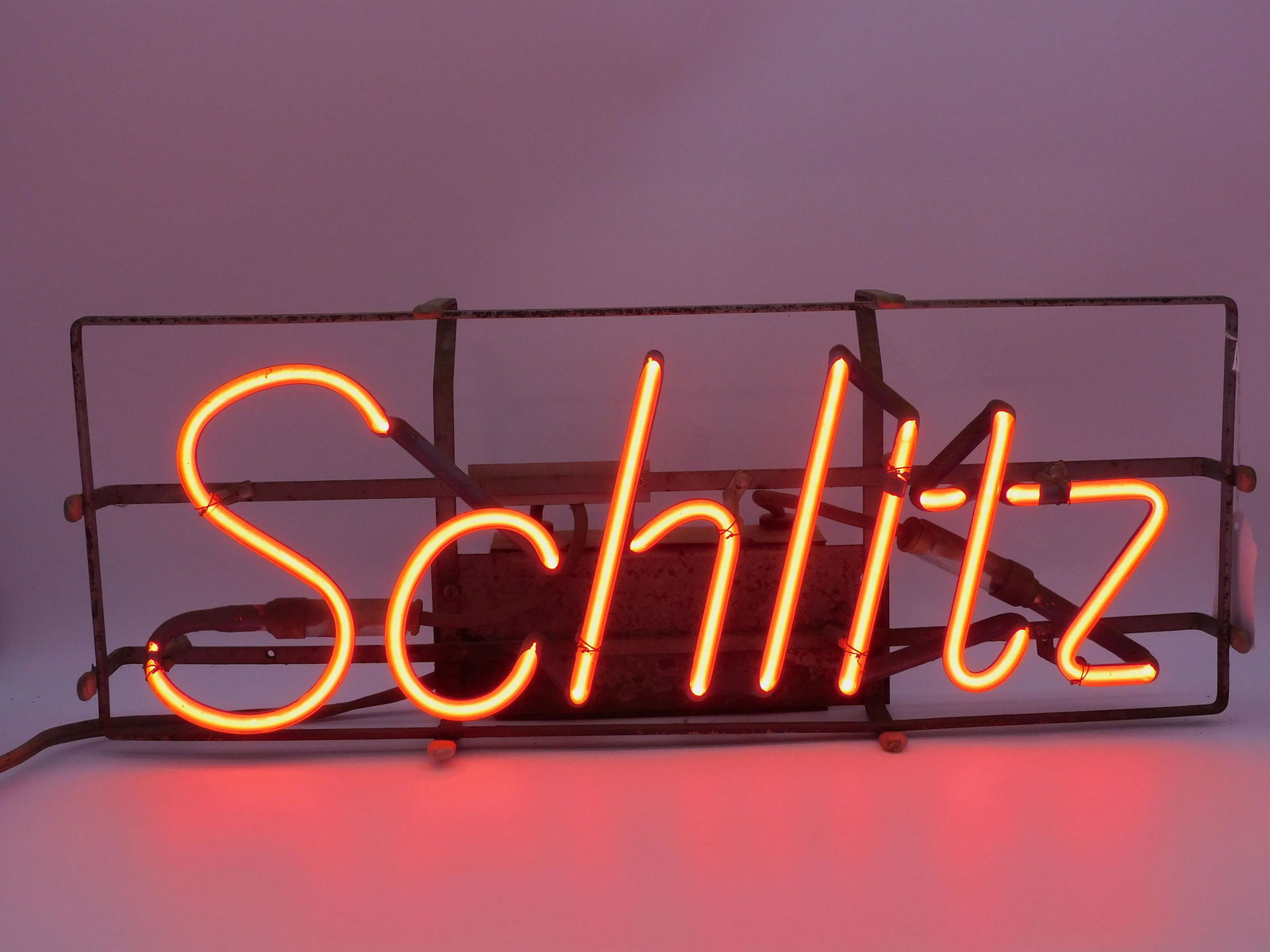 Vintage Schlitz Beer Neon Sign.