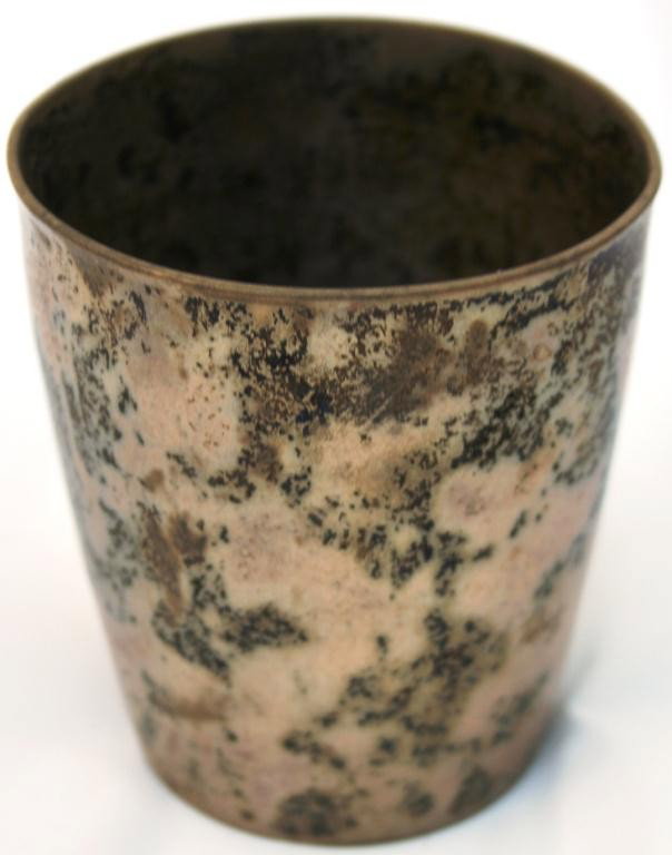 COIN SILVER BEAKER BY JONES & WARD, NY,: 3 1/2" HIGH, 4.32 TROY OZ.