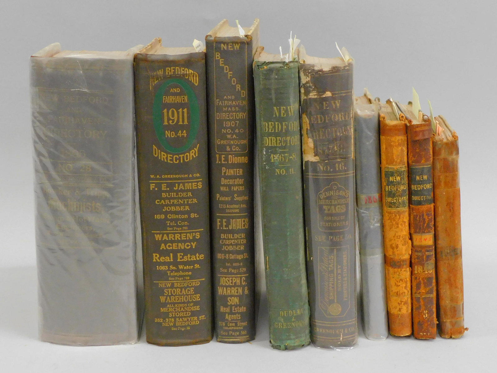 9 New Bedford city directories for 1839, 1845, (1 of 4)