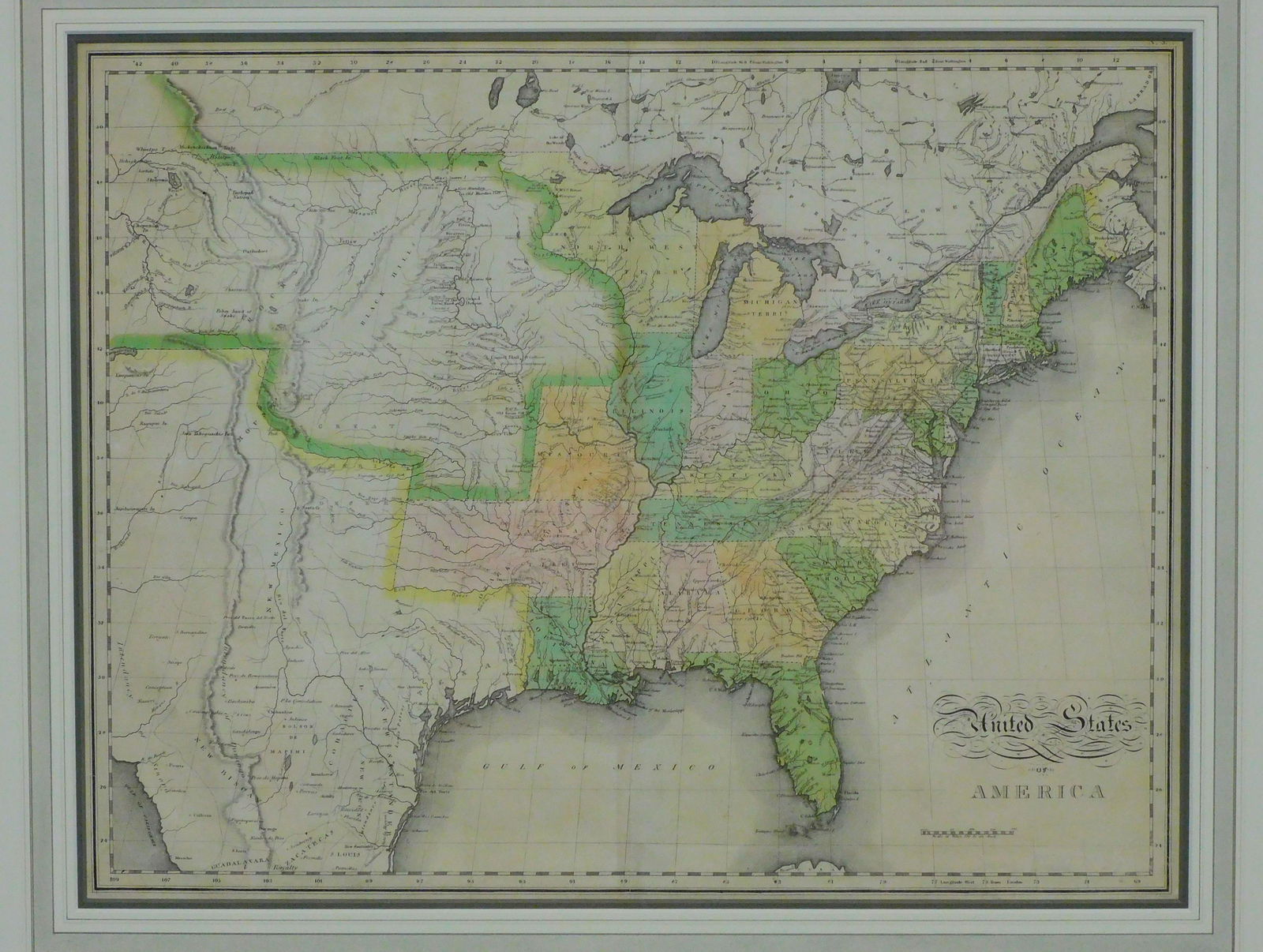 Map of the United States of America, John Melish, (1 of 3)