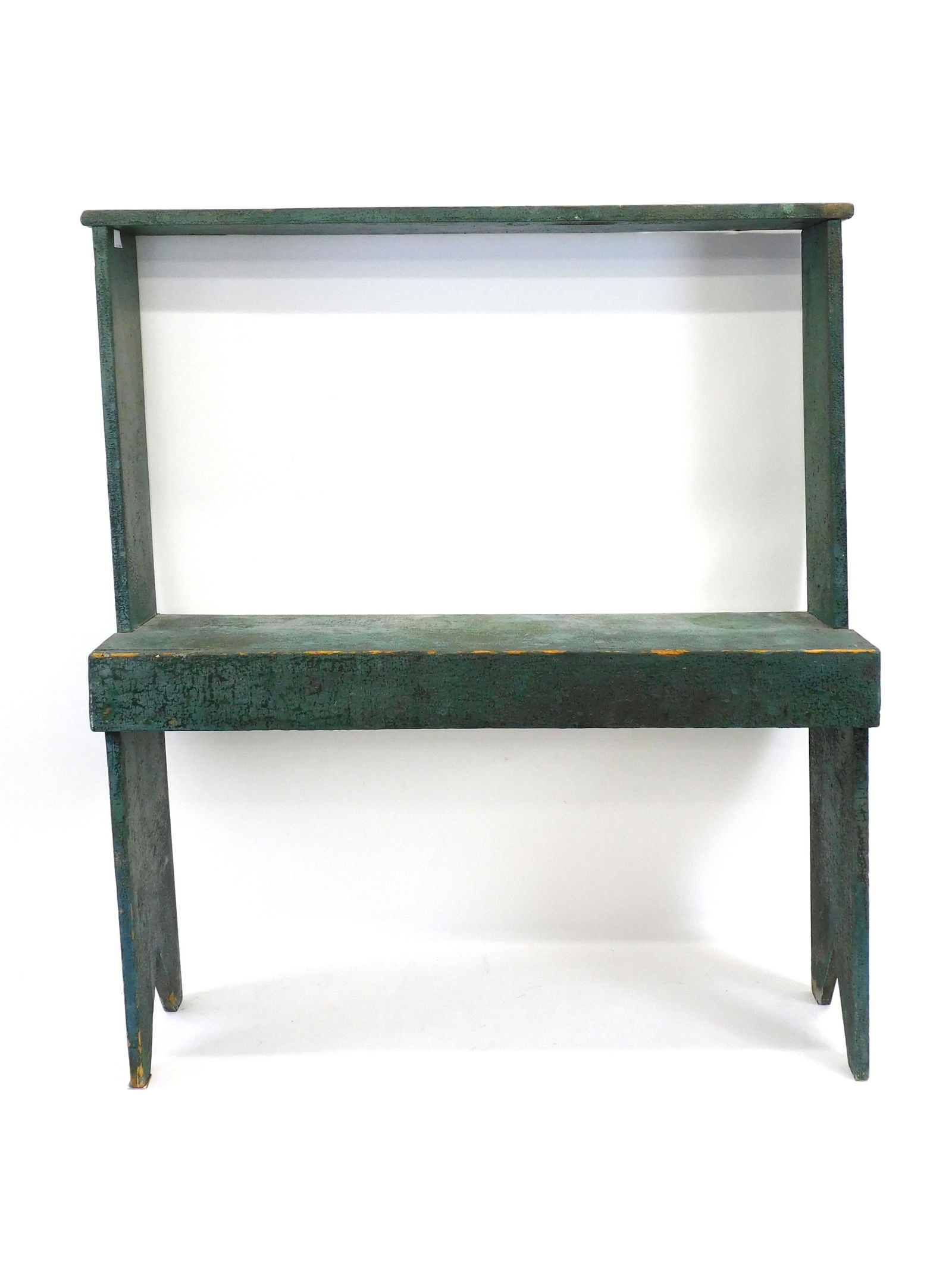 Painted bucket bench. 19th century. American, (1 of 3)