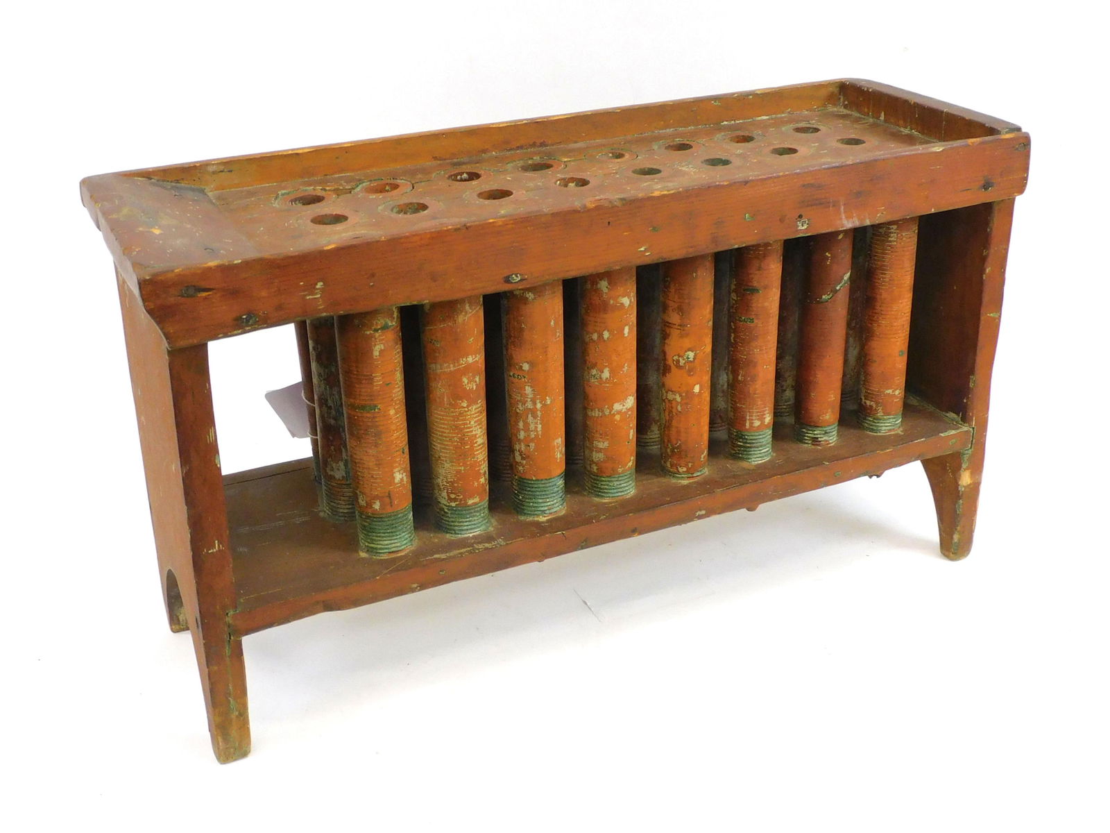 Candle mold with 24 tube-form redware sections. (1 of 3)