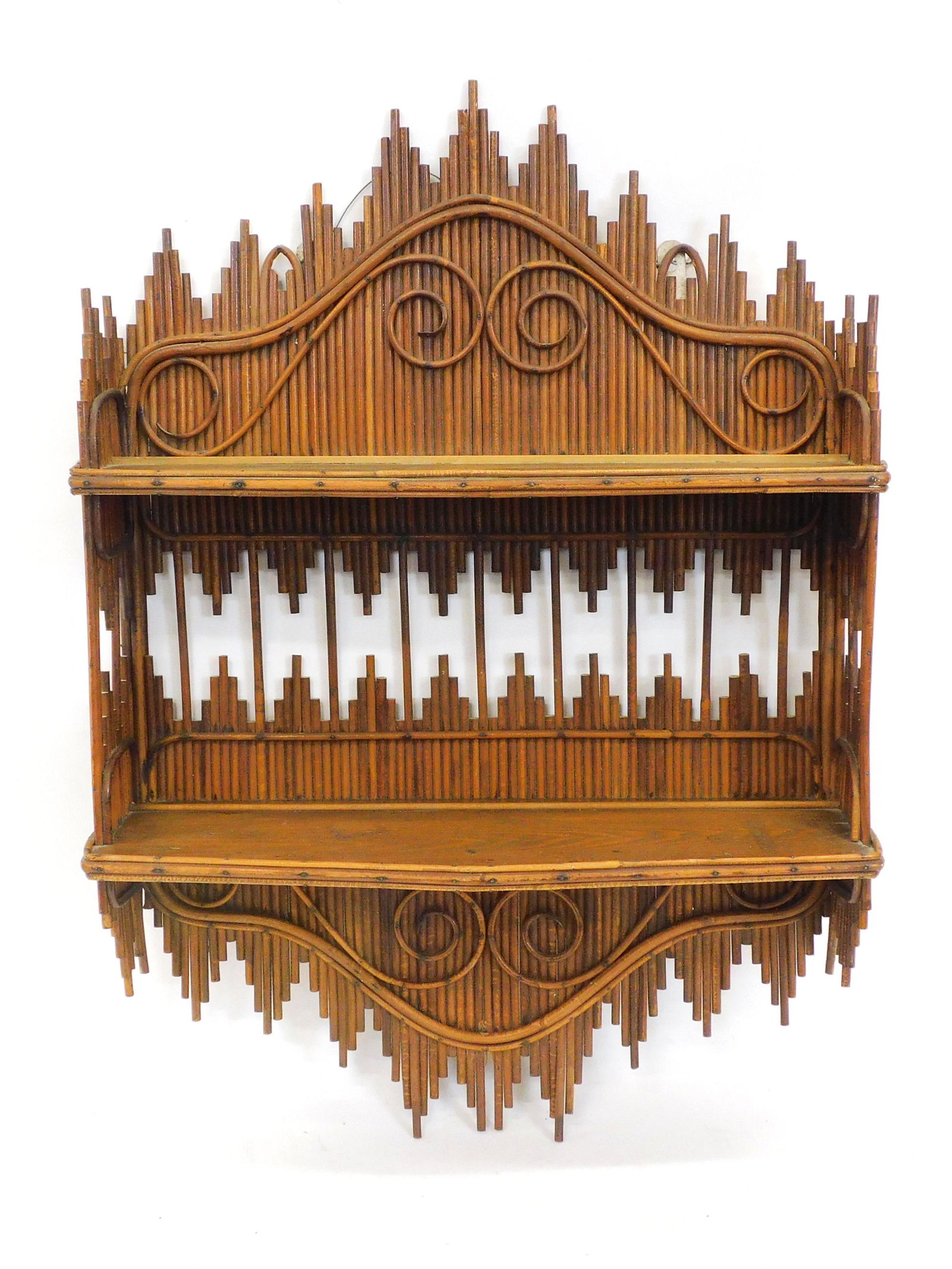 Wicker hanging shelf. Circa 1880. Original (1 of 3)