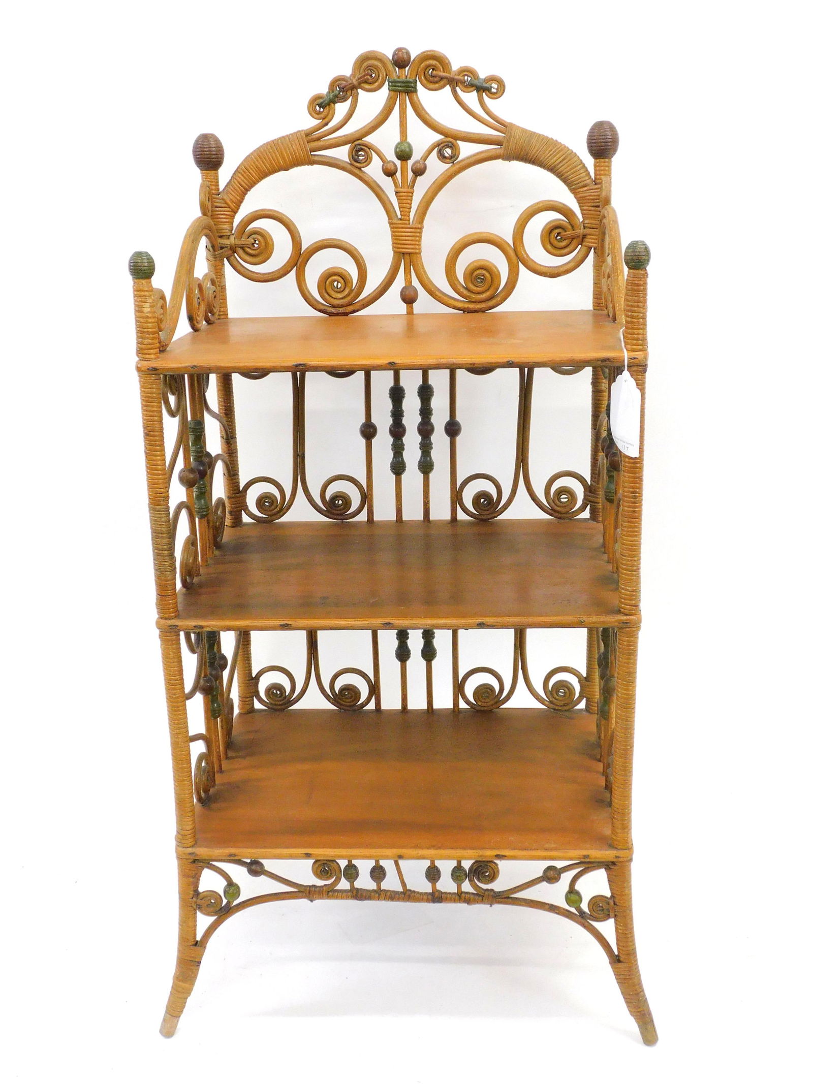 A natural Victorian wicker music stand. Heywood (1 of 4)