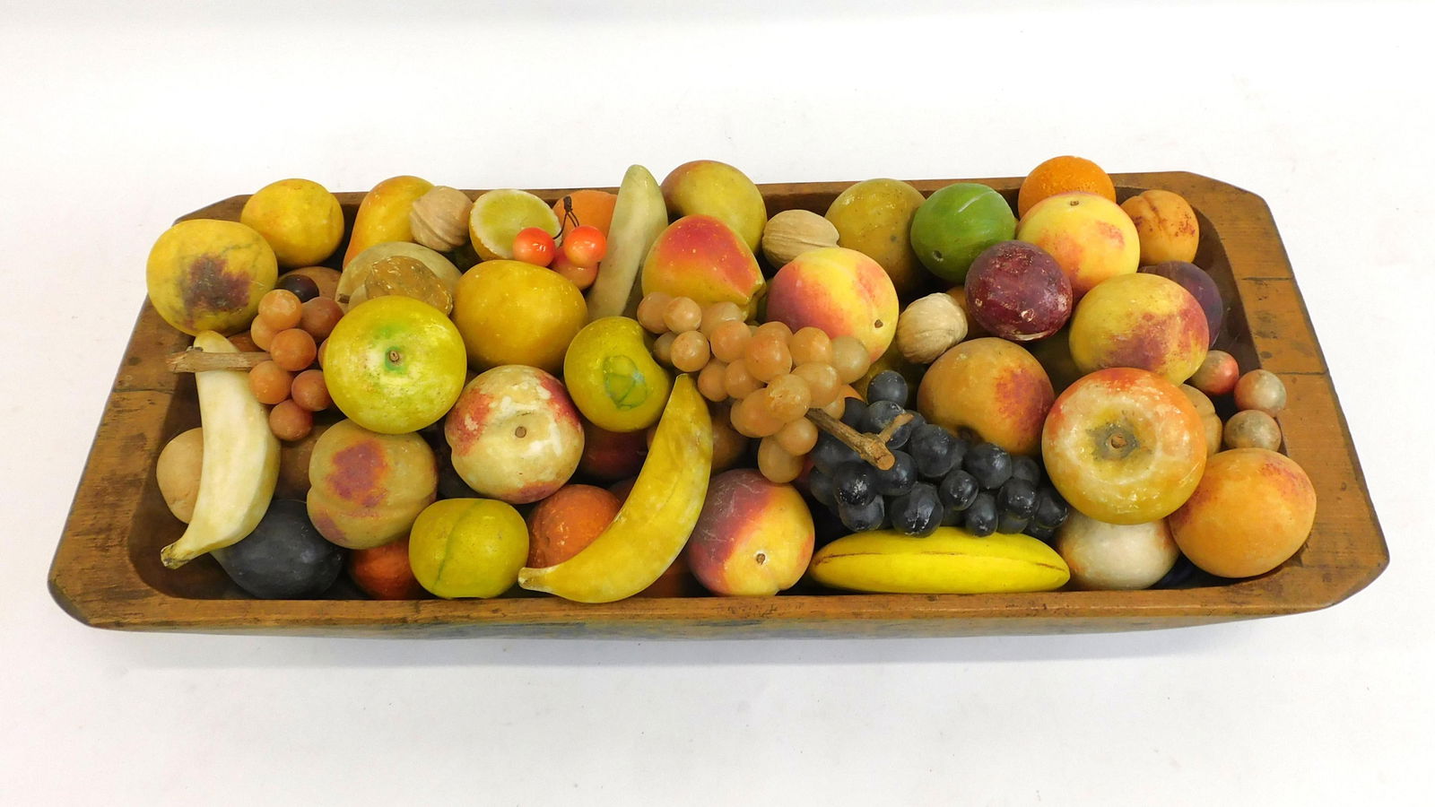 Collection of stone fruit with painted trencher. (1 of 6)