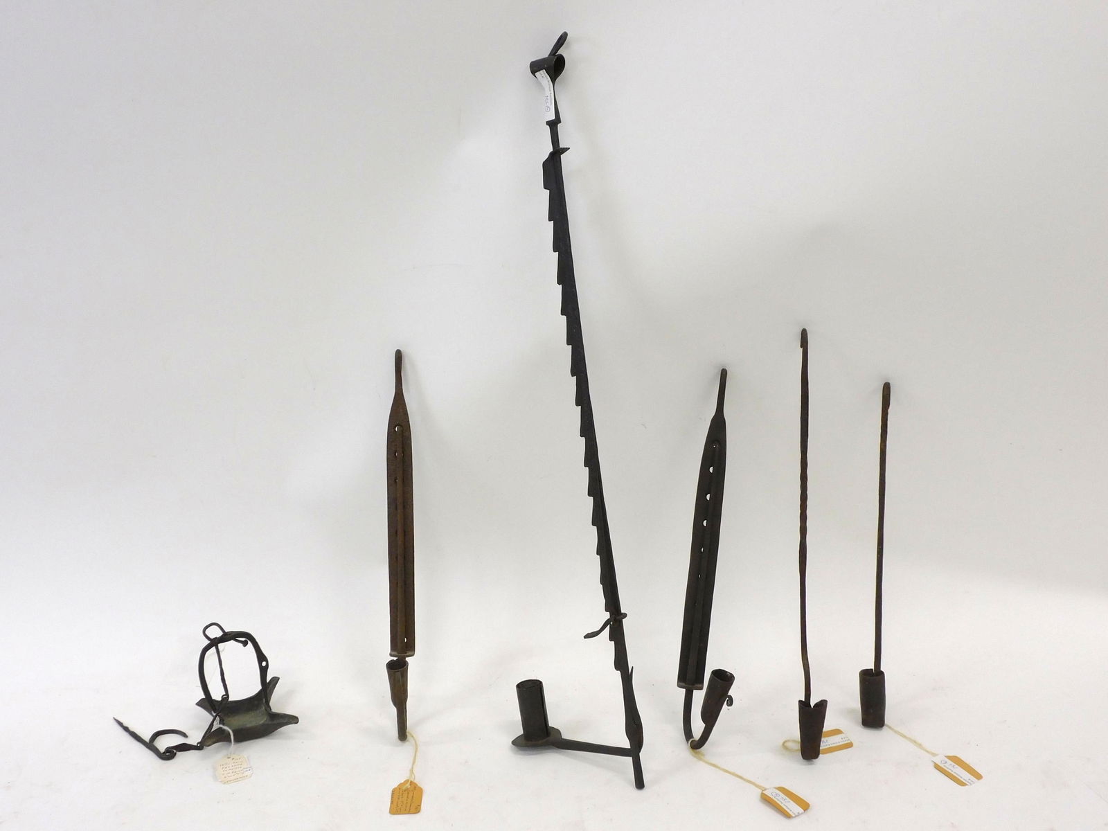 (6) wrought iron lighting devices, 18th/19th (1 of 4)