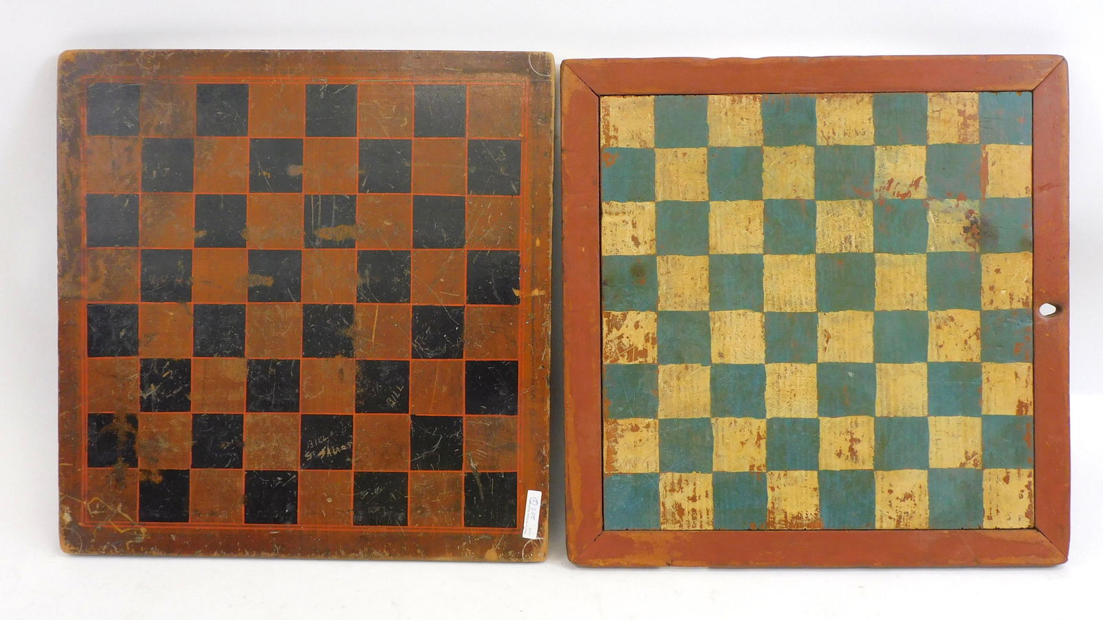(2) painted gameboards. One is double sided. 19th (1 of 2)