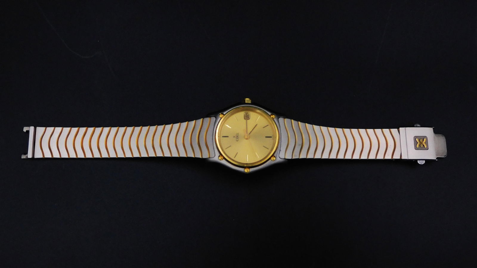 Ebel stainless steel lady's watch with gold (1 of 3)