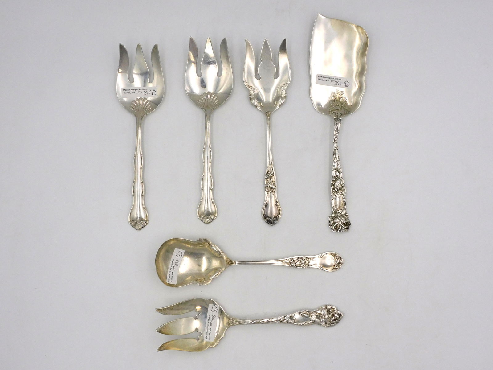 (6) sterling silver serving pieces to include: (1 of 4)