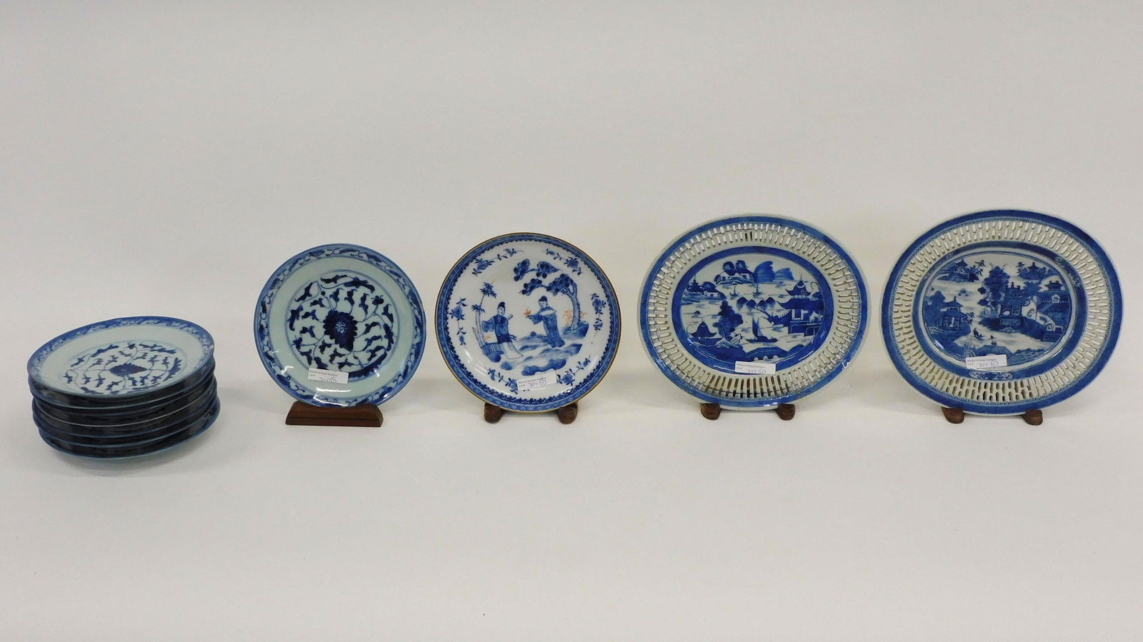 (11) pieces of blue and white Chinese export (1 of 3)
