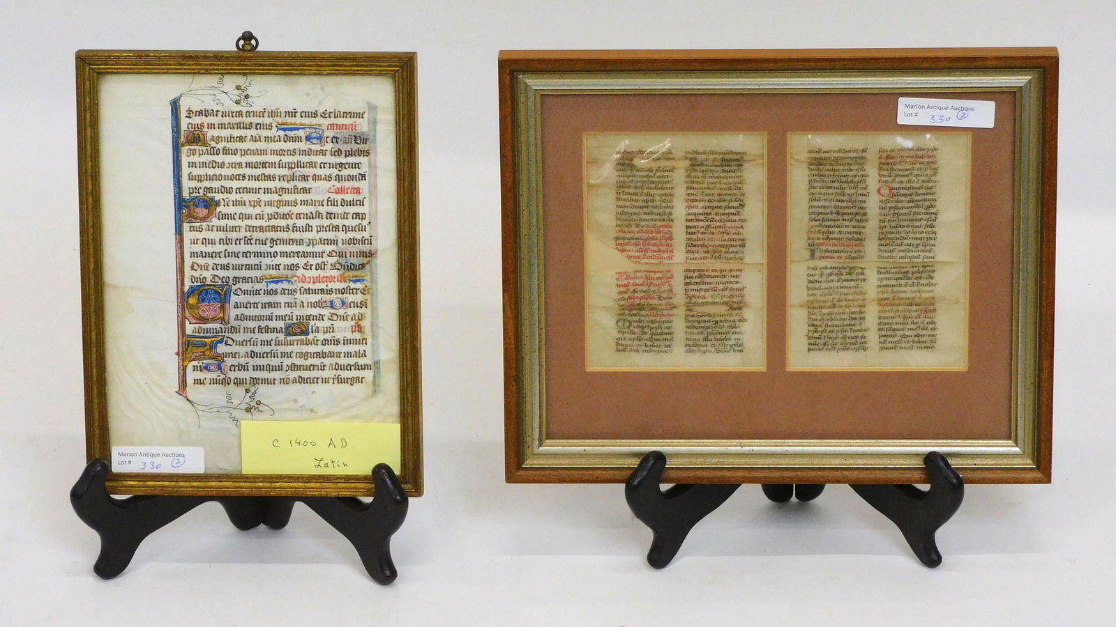 (4) illuminated manuscripts to include a circa (1 of 4)