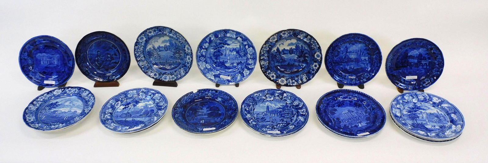 Historic English Staffordshire plates and bowl by (1 of 4)