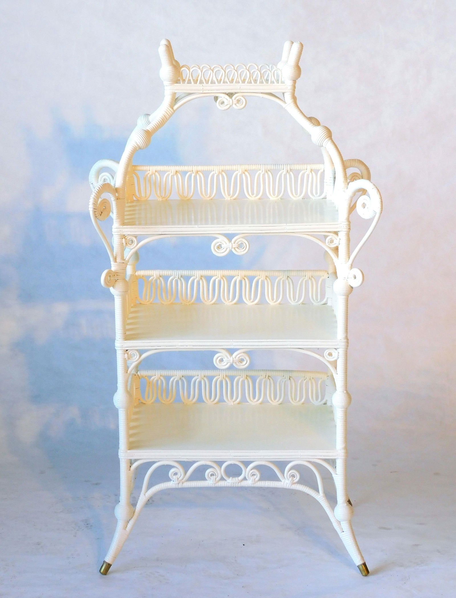 Wicker What-not shelf, circa 1890, Heywood Bros & (1 of 3)