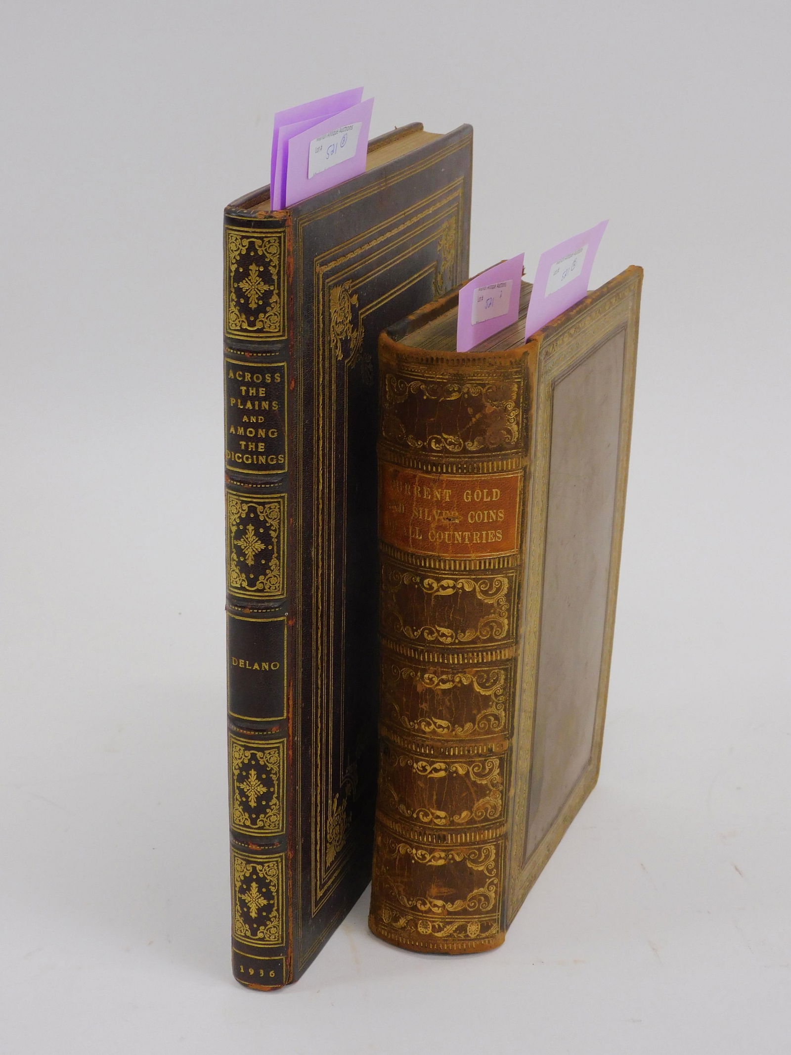 (2) leather bound books, to include: The Current (1 of 6)