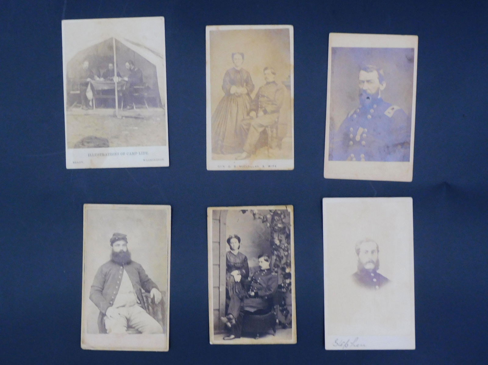 (6) Civil War CDVs, 4" x 2 1/2". To include: 1) (1 of 8)