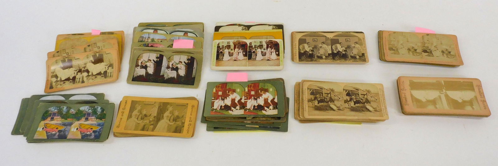 146 stereoptic viewer cards, comic, romantic, and (1 of 5)