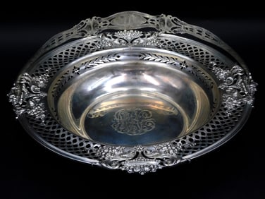 Sterling Swing Handled Fruit Basket.