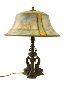 Pairpoint Reverse Painted Table Lamp,