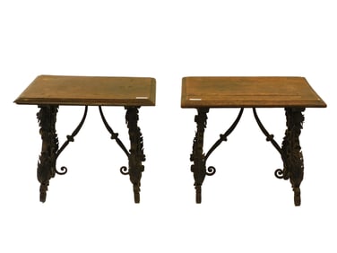 Pair Of Baroque Style Low Tables,