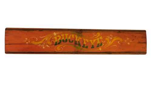 Painted Wood Sign, "Buck Eye".