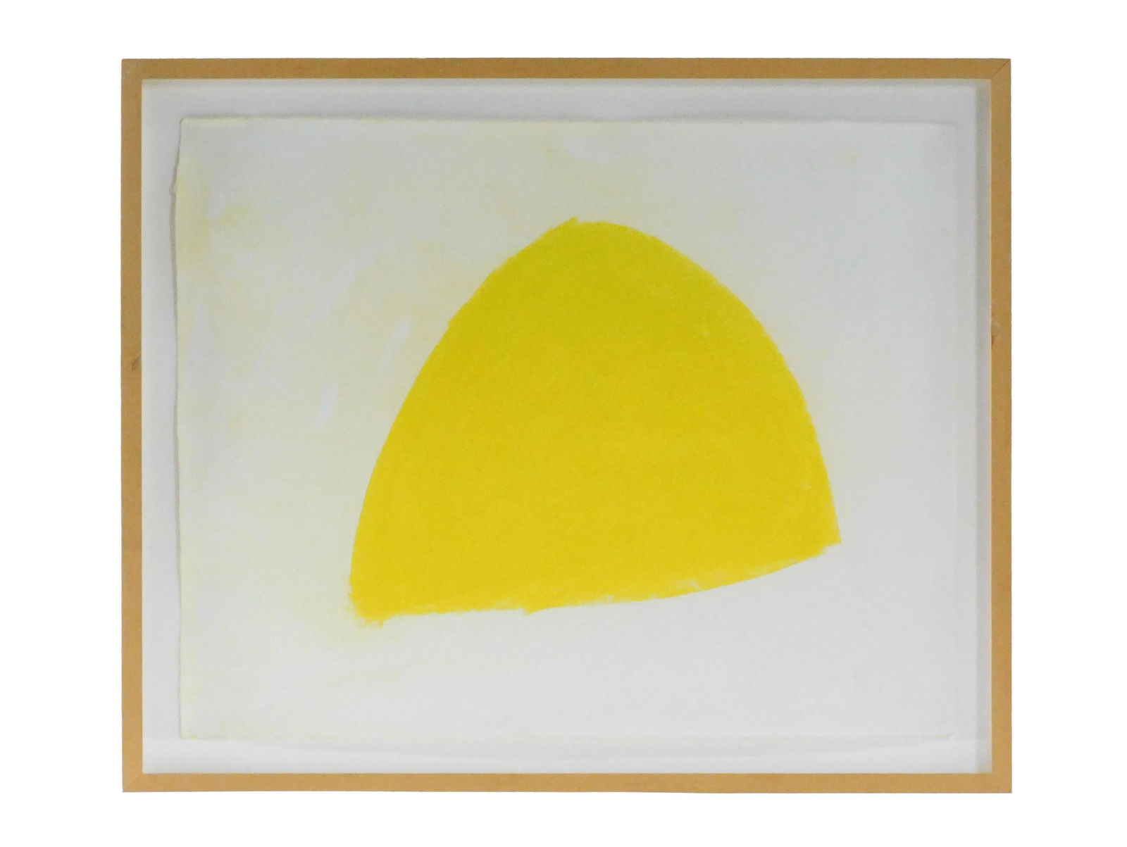 Joel Shapiro, Lemon Drop: 1970s-80s. Gouache on paper drawing, unsigned. Inscribed on verso For Doris xxx Joel. Sight size 15 3/4" h x 20 1/4" w overall 19 3/8" h x 23 1/2" w. Very good condition. From the collection of Doris