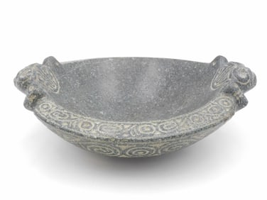 An Ornate Carved Taino Bowl.