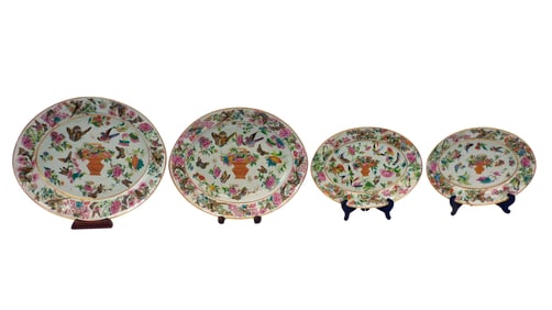 Nest Of 4 Chinese Export Oval Platters,