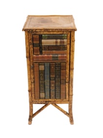 Bamboo Stand With Faux Book Front,