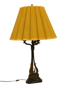 Bronze And Marble Table Lamp,