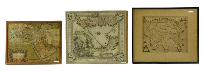 (3) Early Maps of Europe And Middle East