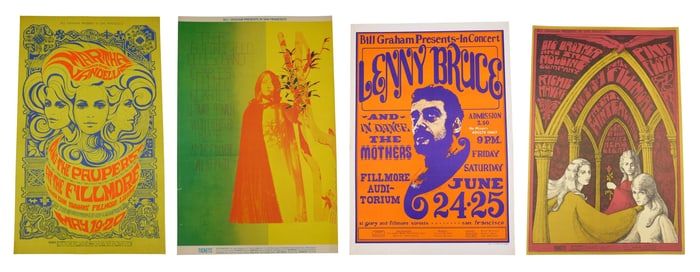(4) Bill Graham's Fillmore West Concert Posters
