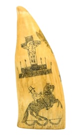 Scrimshaw Whale's Tooth