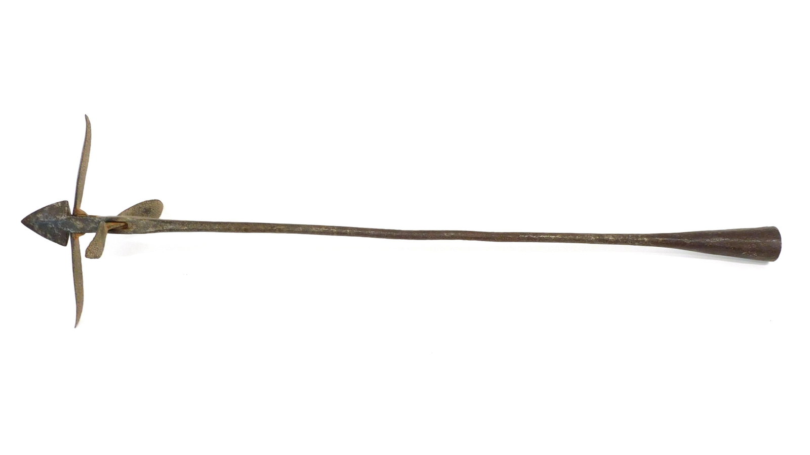Lily Barb Iron Harpoon: Mid-19th C. Whaling harpoon. Four barbs. 30 1/4" long.