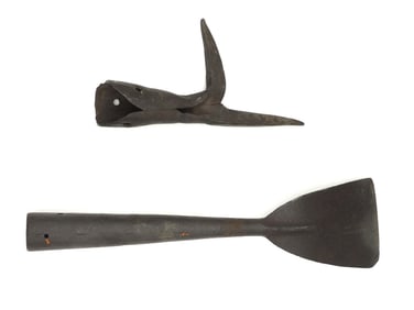 (2) Iron Whaling Items