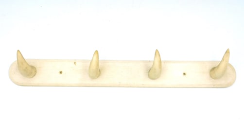 Whale Tooth and Bone Wall Hooks