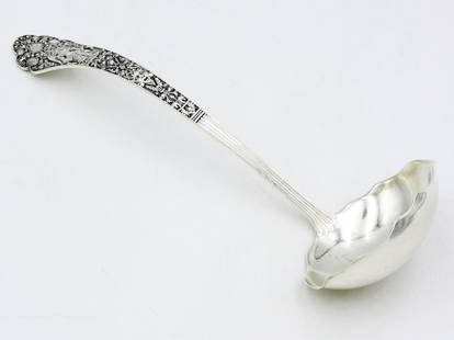 Gorham Sterling Silver Medici Ladle: 10 1/2" long. 4.9 ozt. Provenance: A Newport, Rhode Island collection. Please note this lot must be paid for by cash, wire transfer or known check. Items will be shipped or sent to shipper once paymen