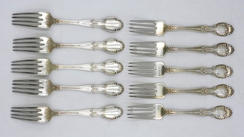 (10) Tiffany Sterling Silver Dinner Forks