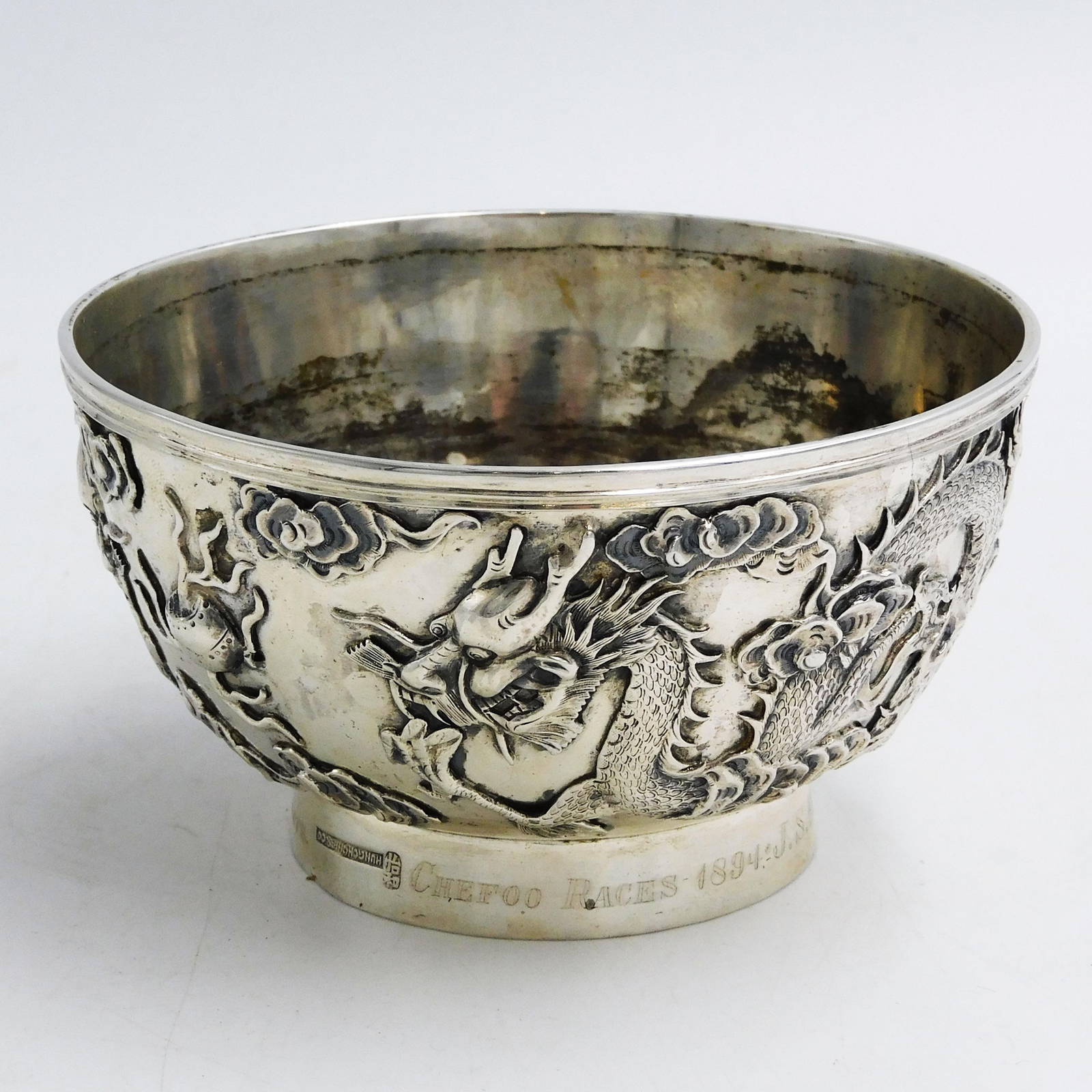 Chinese Sterling Silver Footed Bowl
