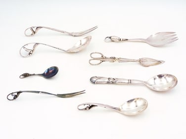 (8) Pieces Georg Jensen Sterling Silver